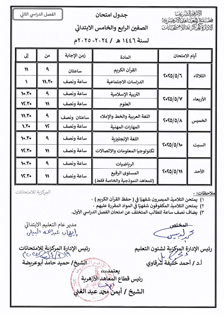 الرابع والخامس