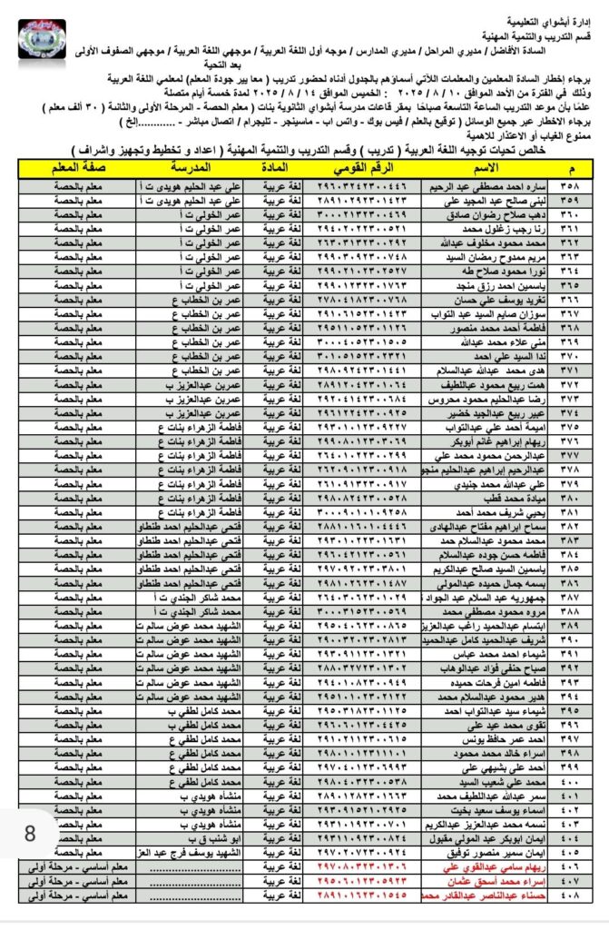 تدريب8