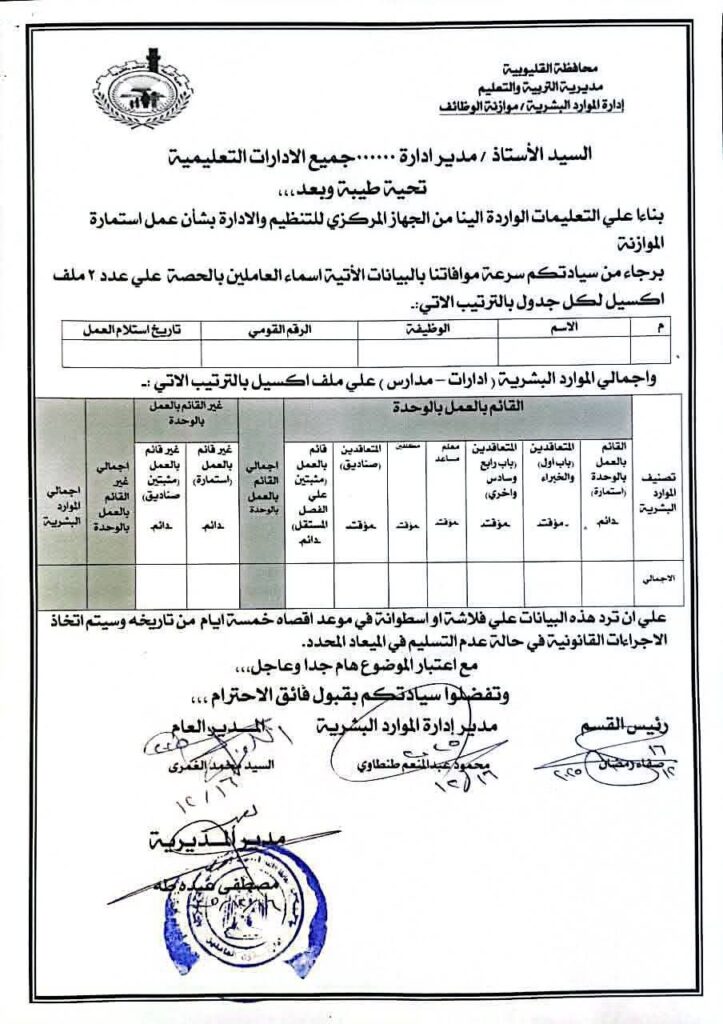 احصاء لمعلمى الحصة