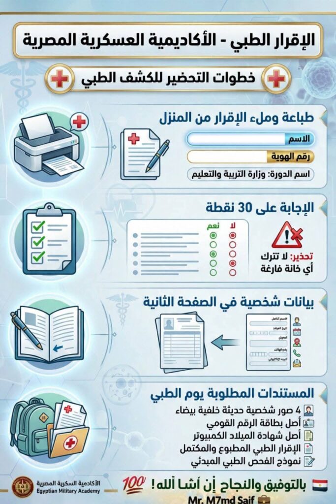الاقرار الطبي من المنزل